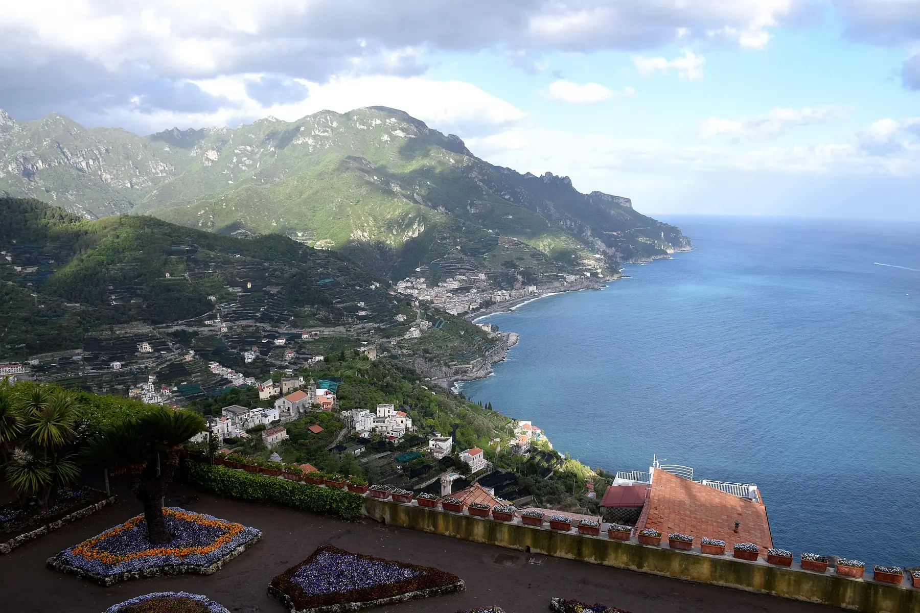 Ravello above the Amalfi Coast in late afternoon light